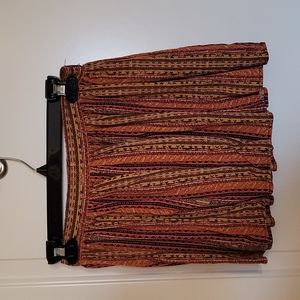 Forever 21 Orange Patterned Mini Skirt